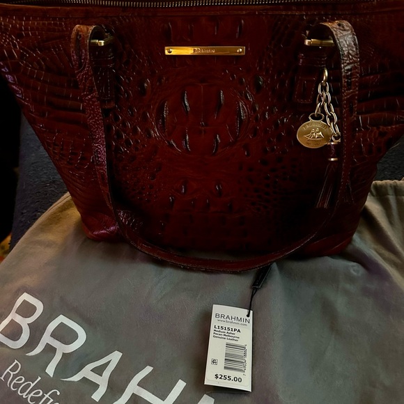Brahmin Asher Croc Embossed Leather Tote - Picture 5 of 5